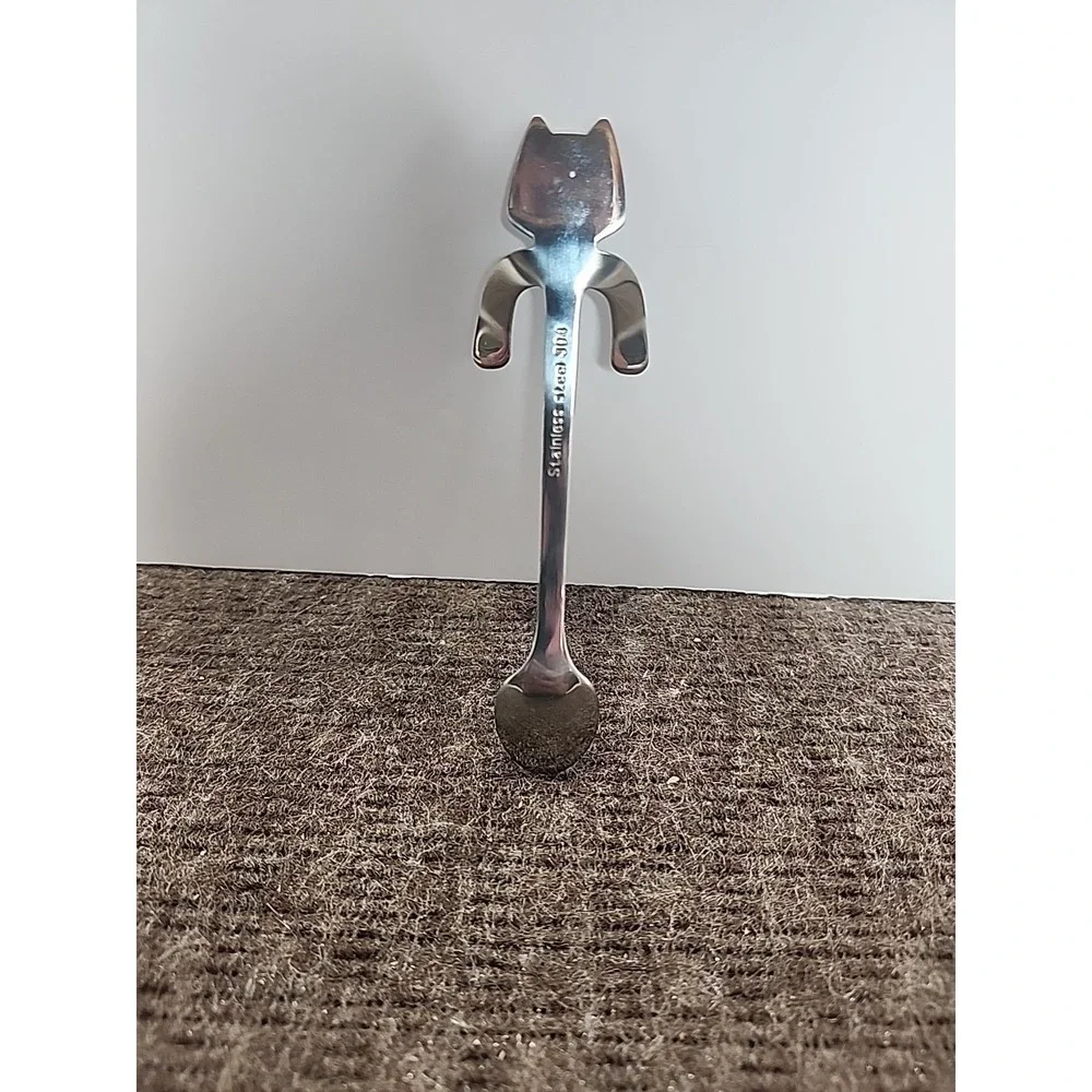 Stainless Steel Spoon Hanging Cat For Mugs